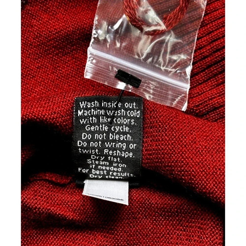 NEW Apt 9 Men's Argyle Merino Blend Sweater Big & Tall XL 1/4 Zip Mockneck